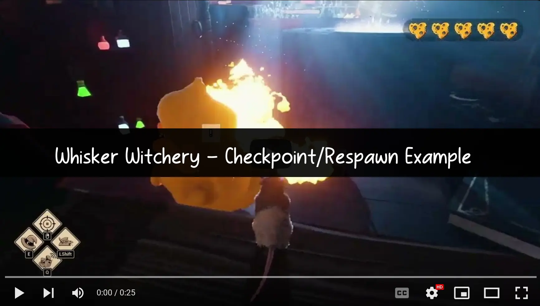 Whisker Witchery - Checkpoint/Respawn Example - Video Thumbnail